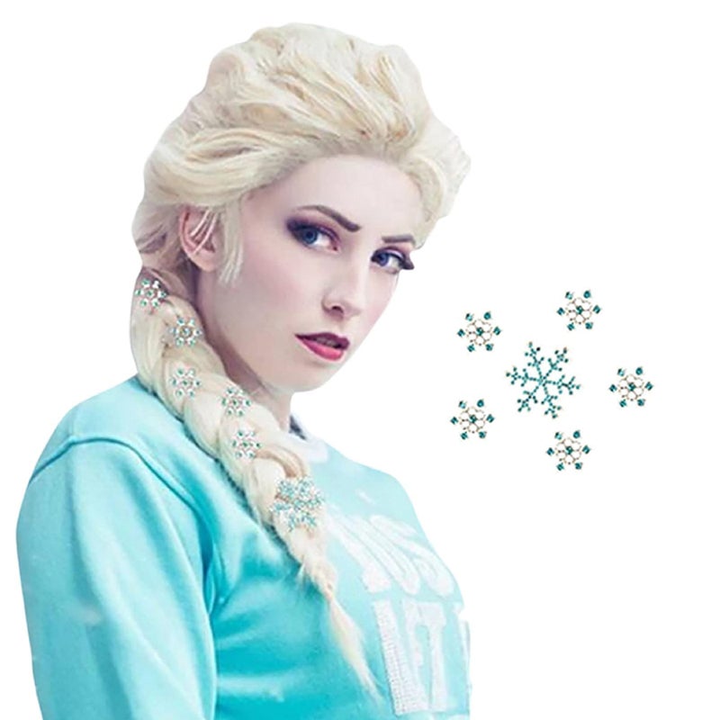 Anogol Hair Cap + ( 6 Hairpins ) Blonde Cosplay Wig Princess Wig for Women Long Princess Braided Wig Braid Costume Synthetic Wig for Halloween Party - Image 3